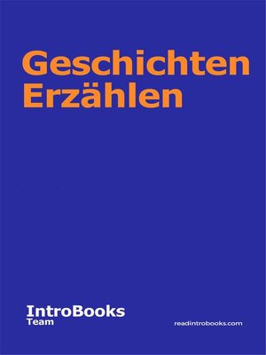cover image of Geschichten Erzählen